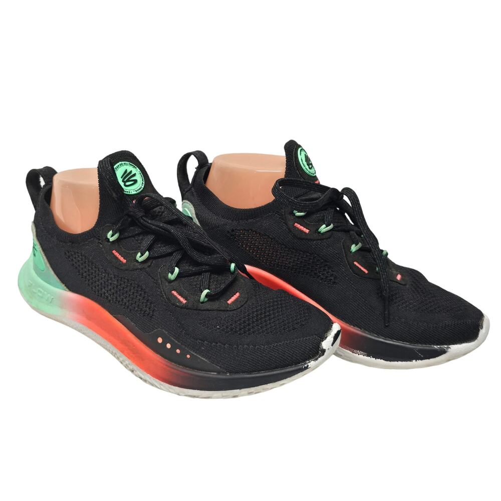 Under Armour Curry Flow Go Low Top Running Neon Shoes 3023814-006 Sneakers Walk